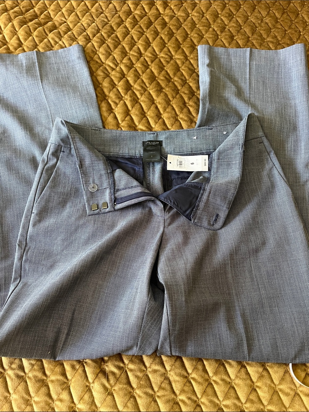 Ann Taylor Women’s Light Blue Dress Pants - Tailored Flat Front